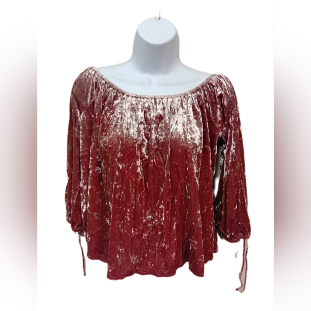 Women's Velvet Off-Shoulder Top American Eagle
